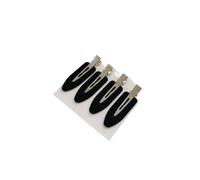 FOVAOK Set di 4 fermagli per capelli senza cuciture, senza cuciture, per trucco e lavaggio del viso, accessori per donne e ragazze (nero, 4 pezzi)