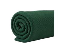 FOVAOK Tessuto elastico in cotone lavorato a maglia a costine, 2 x 2 cm, a righe, per felpe con cappuccio, colletto, maniche, maglioni, vestiti fai da te e cucito (10 smeraldo)