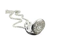 FOVAOK Vintage Pocket Piccolo Orologio Steampunk Quarzo con Catena Hollow Cuore Cover Collana Bronzo Colore Lega Orologio Uomo Regalo, Spider Web, misura unica