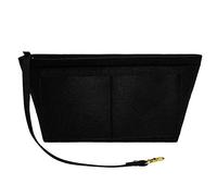 Fovasen Inserto organizer in feltro, con manici e portachiavi, tasca per cosmetici, da donna, colore: nero Meidium