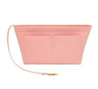 Fovasen Inserto organizer in feltro, per borsa con manici, portachiavi, tasca per cosmetici, da donna, rosa, grande