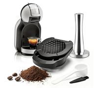FOVNOT Adattatore per Capsule Riutilizzabili per Dolce Gusto, Convertitore per Capsule di Caffè Ricaricabili Supporta il Riempimento con Caffè in Polvere Compatibile con Piccolo XS, Genio S, Edg 606