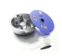 FOVNOT Cialde Riutilizzabili per Bosch Tas, Acciaio Inossidabile Capsule da Caffè Icaricabili con Coperchio in Silicone e Codice a Barre Universale Compatibili con Tas Happy, Vivy (180mL)