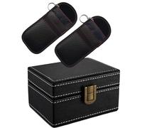 FOVNOT Gabbia di Faraday & 2 Faraday Bag per Chiavi Keyless | Custodia Anti-Furto con Schermatura RFID/Telepass (Kit 3-in-1)
