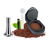 FOVNOT Riutilizzabile Capsulare Adattatore per Dolce Gusto, Convertitore Caffè Capsula Adattatore Riempibile 41mm Tamper Compatibile Piccolo XS/EDG 606.S/Genio S