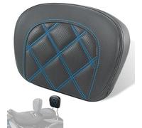 FOVPLUE Cuscinetto per schienale passeggero Sissy Bar Pad per Harley Touring Electra Glide/Road Glide/Road King/Street Glide/Trike Freewheeler FLRT/FLHXXX, doppia cucitura blu