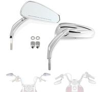 FOVPLUE Handlebar Mount Mirrors, Motorcycle Rearview mirrors for 1982-2024 Harley Models, for CVO Dyna Touring Electra Glide Road Glide Road King Softail Street Glide Sportster 1200 883, Chrome