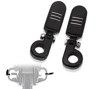 FOVPLUE Pedane da 3,2 cm, poggiapiedi con morsetti a P da 1 1/4", kit di supporti per Harley Touring Road King Street Softail Dyna Sportster, Honda, Kawasaki, Suzuki, 32 mm, colore nero