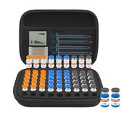 Fowecry Valigetta per peptidi da 3 ml, adatta per bottiglie da 3 ml, organizer per peptidi a 63 scomparti con scomparto a rete, per frigorifero