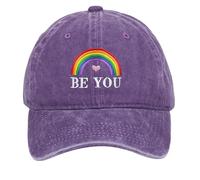 Foweknow Berretto arcobaleno da uomo LGBTQ Baseball Cap Rainbow Bandiera Cappello da baseball Regolabile Casual Cappellino da Equiseto Cappello da Viaggio Sport Pride Bandiera Parata Vestito Estivo