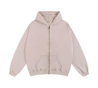 Foweknow Felpa da uomo senza cappuccio, giacca estiva per attività all'aria aperta, per il tempo libero, leggera, casual, vintage, da pilota, per le mezze stagioni, per l'autunno, beige., XL