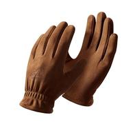 Foweknow Guanti da uomo in pelle scamosciata, guanti da guida in cotone, spessi invernali, per attività all'aperto, casual, sportivi, touch screen, guanti antiscivolo