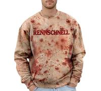 Foweknow Maglione da uomo per Halloween, con problemi risolti, felpa da uomo senza cappuccio, traspirante, a maniche lunghe, con stampa sanguinosa, top autunno inverno maniche lunghe maglione casual