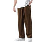 Foweknow Pantaloni in velluto a coste da uomo, tinta unita, per il tempo libero, slim fit, alla moda, per l'autunno e l'inverno, casual, elastici, versatili, streetwear, comodi