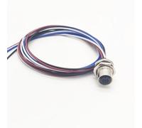 FOWIUNYE Cavo connettore femmina M12 a 4 pin, un cavo diritto codificato per montaggio frontale, impermeabile, presa per aviazione, cavo elettrico non schermato, presa sensore IP67 (1 metro)