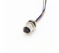FOWIUNYE Cavo connettore femmina M8 a 3 pin, un cavo posteriore diritto codificato impermeabile femmina per aviazione, cavo elettrico non schermato, presa sensore IP67 (0,5 metri)