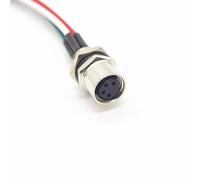 FOWIUNYE Cavo connettore femmina M8 a 4 pin, un cavo posteriore diritto codificato impermeabile femmina per aviazione, cavo elettrico non schermato, presa sensore IP67 (5 metri)