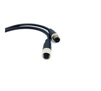 FOWIUNYE Cavo connettore M12 a 4 pin maschio a femmina, cavo di stampaggio diritto codice A femmina a maschio per sensore aeronautico cavo elettrico in PVC 250V 4A AC/DC cavo stampato industriale 2M
