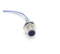 FOWIUNYE Cavo connettore maschio M12 a 4 pin, un cavo posteriore diritto codificato impermeabile maschio per aviazione, cavo elettrico non schermato, presa sensore IP67 (5 metri)