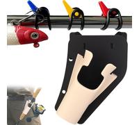 FOWSRHRG Fondina scorrevole per canna da pesca con 3 supporti per amo da pesca, fondina regolabile per canna da pesca, supporto per canna da pesca a mani libere per mosche e banche, cintura in vita a