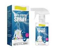 Fowybe Spray antistatico da 60 ml, spray antistatico antistatico per abbigliamento, tessuti, capelli, ammorbidente delicato, 1 pezzo per eliminare gli odori, facile da indossare, per casa e ufficio