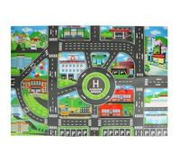 Fowybe Tappeto Stradale,Divertente Tappeto Stradale per macchinine | Mappa del parcheggio della Città Tappeto per Tappetino del Traffico Impara e divertiti Tappeto da Gioco per Bambini per la Camera