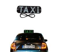 Fowybe Taxi - Lampada LED per targa auto, 2 colori, luce LED Taxi cambiabile, con caricatore da auto DC12 V, per conducente, colore: Blu/Verde