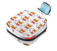 Fox-1206 - Kit per primo ciclo mestruale per ragazze, salvaslip per tampone, porta assorbenti con cerniera, organizer per tovaglioli sanitari