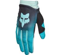 FOX 180 Collect Guanti da motocross femminile, nero-turchese, taglia XL per donne