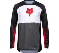 FOX 180 Flow Maglia da motocross, bianco-rosso, taglia L per maschi