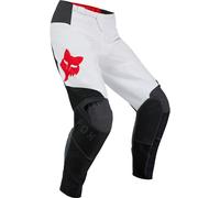 FOX 180 Flow Pantaloni da motocross, bianco-rosso, taglia 30 per maschi