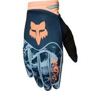 FOX 180 Image Print Guanti da motocross, blu/arancione, Taglia M