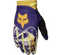 FOX 180 Image Print Guanti da motocross, viola/giallo, Taglia 2XL