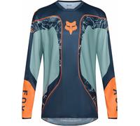 FOX 180 Image Print Maglia Motocross, blu-arancione, taglia L per maschi