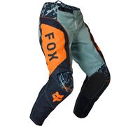 FOX 180 Image Print Pantaloni da motocross, blu-arancione, taglia 34 per maschi