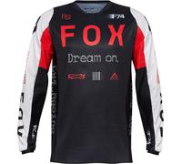 FOX 180 Race Spec Motocross Jersey, nero-bianco-rosso, taglia 2XL per maschi