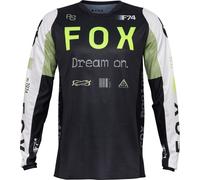 FOX 180 Race Spec Motocross Jersey, nero-bianco-verde, taglia 2XL per maschi