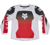 FOX 180 Shield Maglia motocross bambini, nero-bianco-rosso, taglia M