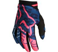FOX 180 Skew Guanti Motocross Donna, blu, taglia L per donne