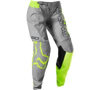 FOX 180 Skew Pantaloni Motocross Donna, grigio/giallo, Taglia 10