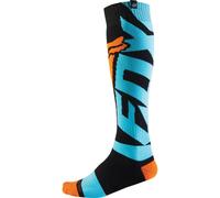 FOX 2017 COPPIA CALZE CALZETTONI COOLMAX SHIV SOCKS BLU NERO ARANCIO TG L CROSS