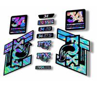 FOX 34 Step Cast SC 2020 Forcella Sospensione Factory Decal Sticker Set Oil...