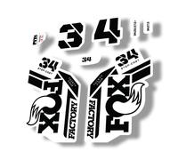 FOX 34 Step Cast SC 2021 Factory Forcella Decalcomanie Sospensione Adesivo...