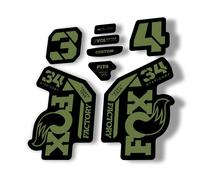 FOX 34 Step Cast SC 2023 Factory Fork Decalcomanie Sospensione Adesivo Oliva