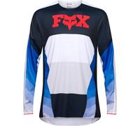 FOX 360 Fade Maglia da motocross, bianco/blu, Taglia S