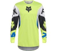 FOX 360 Tine Maglia da motocross, nero-bianco-giallo, taglia L per maschi