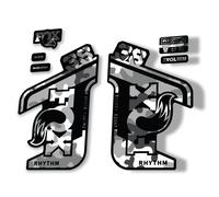 FOX 38 RHYTHM 2021 Forcella Sospensione Factory Adesivo MTB Decalcomania...