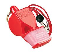 Fox 40 Classic CMG 3-Chamber Pealess Whistle w/Lanyard, Red