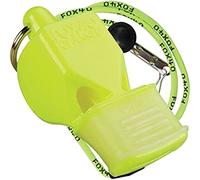 Fox 40 Fischietto Arbitro/Allenatore Marca Classic CMG + Cinghia e anellino di Sicurezza, Giallo Fluo, S - 36