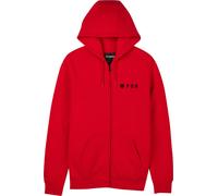 FOX Absolute Felpa con cappuccio con zip, rosso, taglia M per maschi